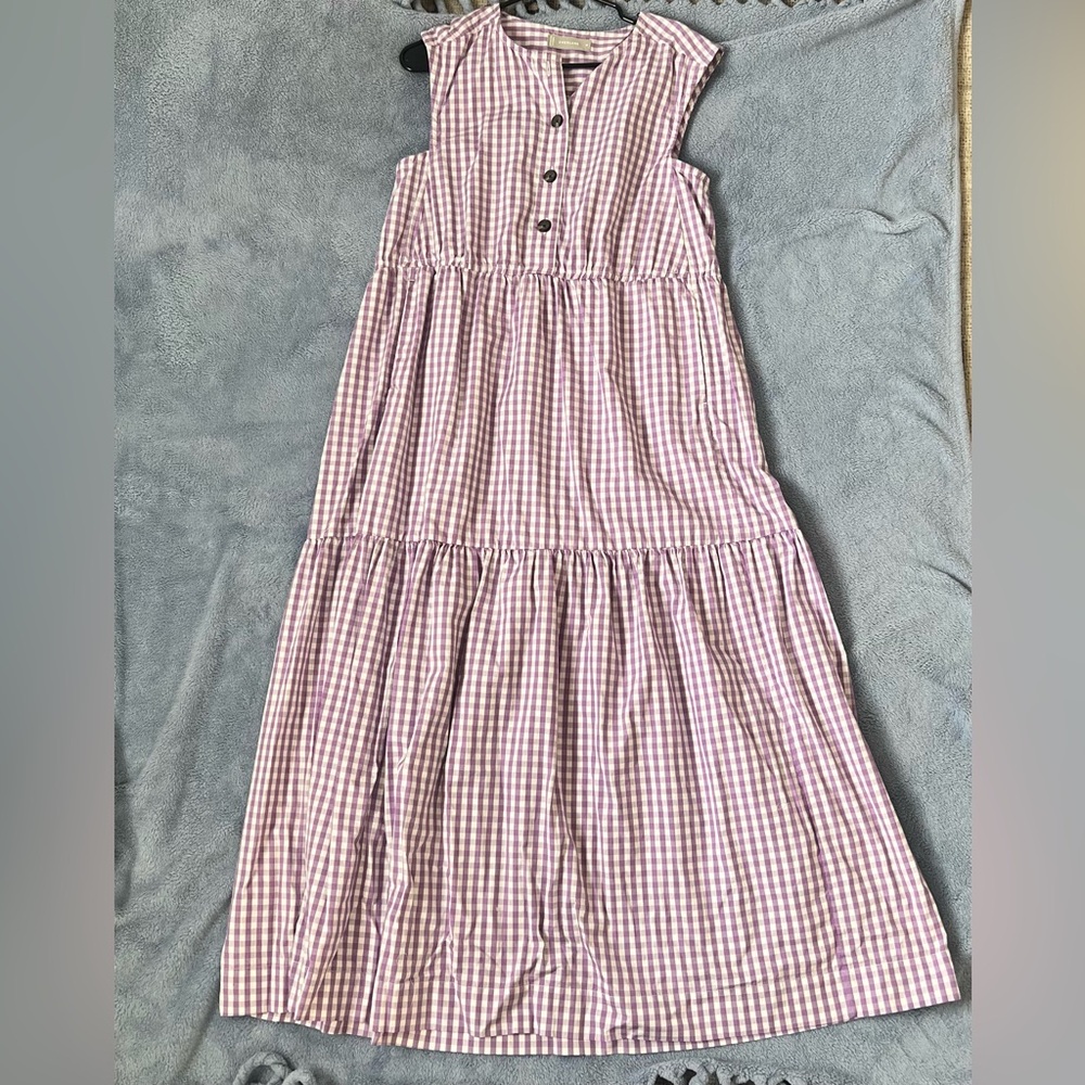 NWOT Everlane Purple Gingham Dress